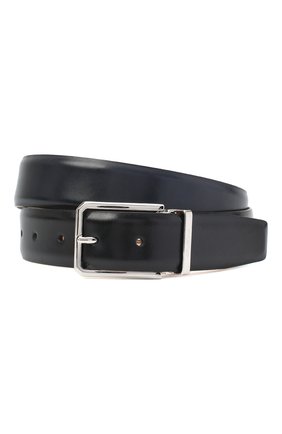Мужской кожаный ремень SANTONI темно-синего цвета по цене 31100 руб., арт. CM35NS003B90EVVDU59 | Фото 1 Мужской кожаный ремень SANTONI темно-синего цвета, арт. CM35NS003B90EVVDU59 | Фото 1
