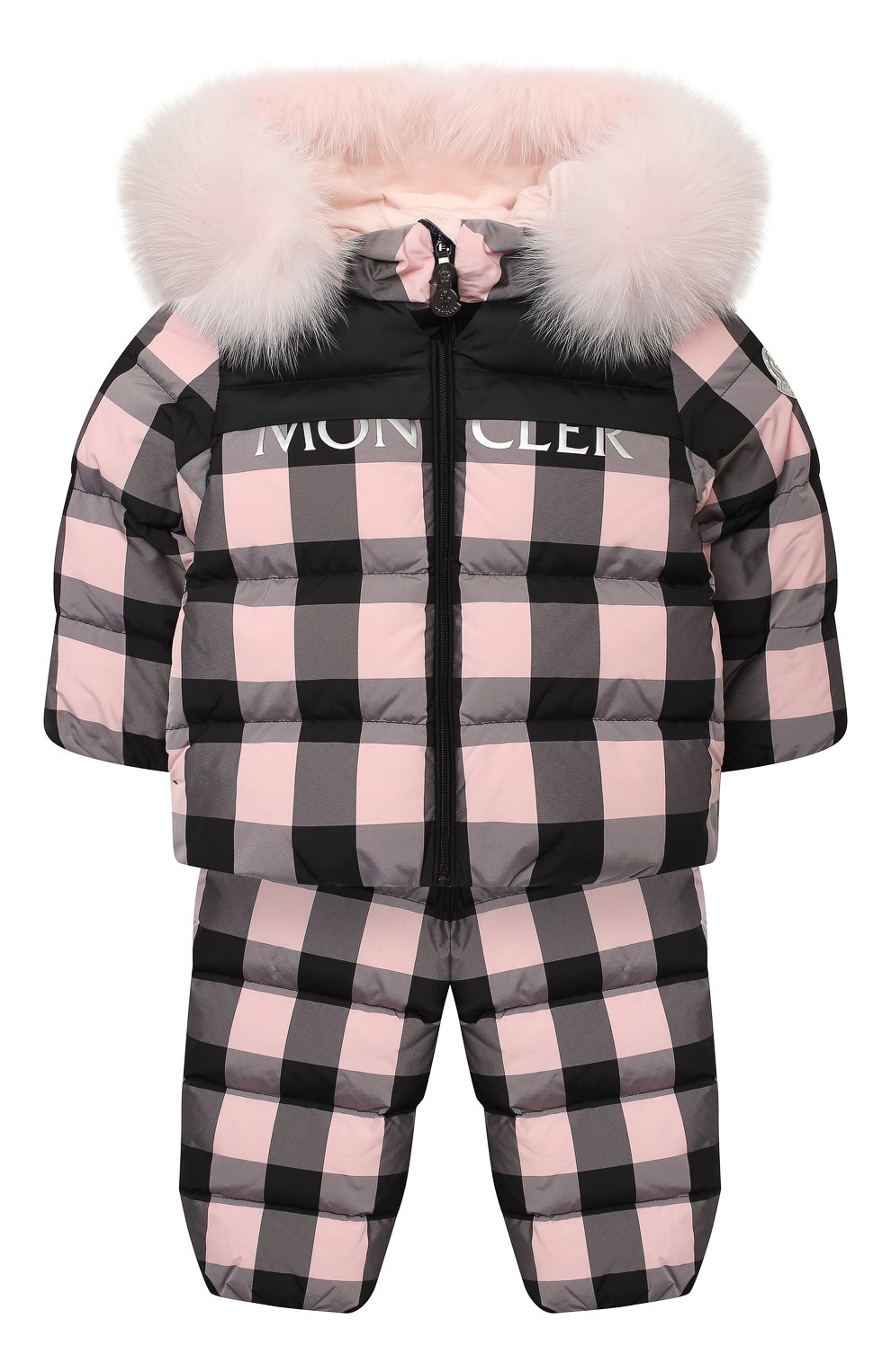 Детского комплект из куртки и комбинезона MONCLER розового цвета, арт. F2-951-1F509-12-539YJ | Фото 1