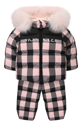 Детского комплект из куртки и комбинезона MONCLER розового цвета по цене 66000 руб., арт. F2-951-1F509-12-539YJ | Фото 1 Детского комплект из куртки и комбинезона MONCLER розового цвета, арт. F2-951-1F509-12-539YJ | Фото 1