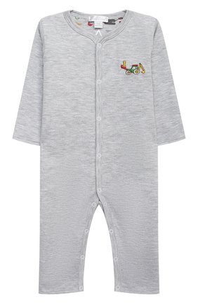 Детский хлопковый комбинезон KISSY KISSY серого цвета по цене 5785 руб., арт. KB804817I | Фото 1 Детский хлопковый комбинезон KISSY KISSY серого цвета, арт. KB804817I | Фото 1
