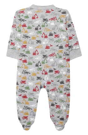 Детский хлопковый комбинезон KISSY KISSY серого цвета по цене 4755 руб., арт. KBQ04810N | Фото 2 Детский хлопковый комбинезон KISSY KISSY серого цвета, арт. KBQ04810N | Фото 2