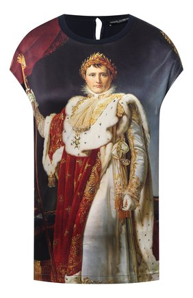 Женский шелковый топ DOLCE & GABBANA синего цвета по цене 65050 руб., арт. F74R3T/G7WVE | Фото 1 Женский шелковый топ DOLCE & GABBANA синего цвета, арт. F74R3T/G7WVE | Фото 1