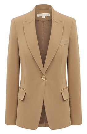 Женский жакет MICHAEL MICHAEL KORS бежевого цвета по цене 28200 руб., арт. MF01EZ9ENX | Фото 1 Женский жакет MICHAEL MICHAEL KORS бежевого цвета, арт. MF01EZ9ENX | Фото 1