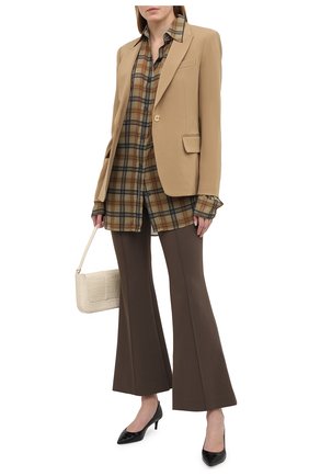 Женский жакет MICHAEL MICHAEL KORS бежевого цвета по цене 28200 руб., арт. MF01EZ9ENX | Фото 2 Женский жакет MICHAEL MICHAEL KORS бежевого цвета, арт. MF01EZ9ENX | Фото 2