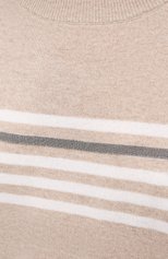 Женский пуловер из шерсти и кашемира BRUNELLO CUCINELLI светло-бежевого цвета, арт. M16124820 | Фото 5 (Материал внешний: Шерсть, Кашемир; Рукава: Длинные; Длина (для топов): Стандартные; Региональные ограничения белый список (Axapta Mercury): RU; Женское Кросс-КТ: Пуловер-одежда; Размерность: Маломерит; Стили: Кэжуэл)