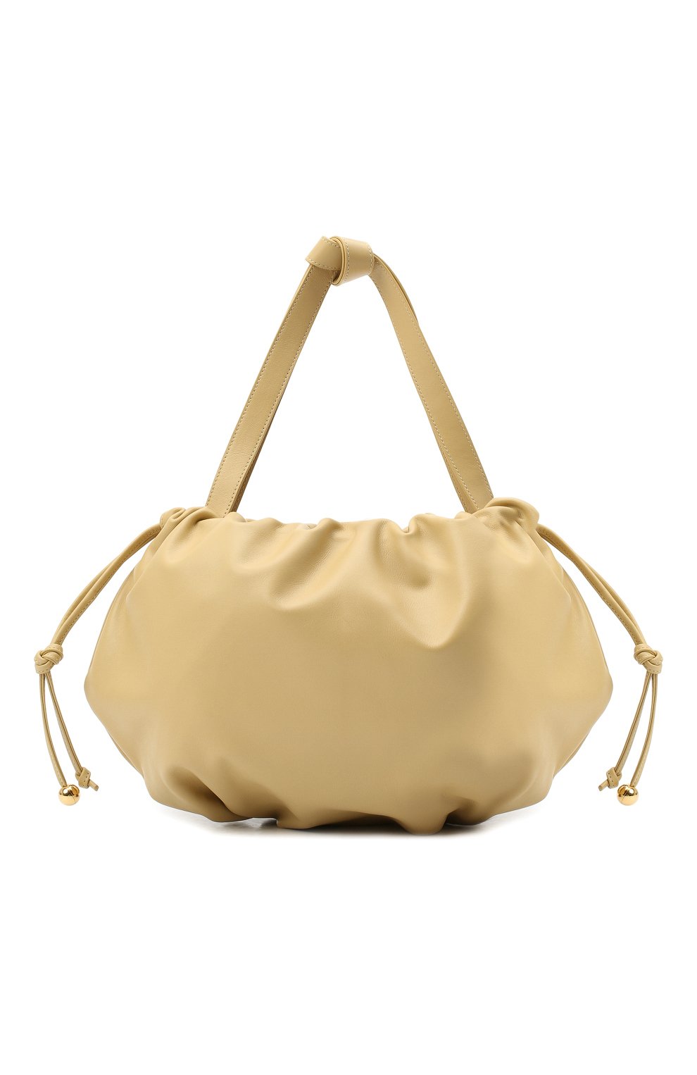 Женская сумка bulb medium BOTTEGA VENETA бежевого цвета, арт. 651812/VCP40 | Фото 1 (Сумки-технические: Сумки top-handle; Размер: medium; Материал: Натуральная кожа; Региональные ограничения белый список (Axapta Mercury): RU)