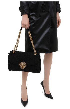 Женская сумка devotion DOLCE & GABBANA черного цвета по цене 262000 руб., арт. BB6949/A0107 | Фото 2 Женская сумка devotion DOLCE & GABBANA черного цвета, арт. BB6949/A0107 | Фото 2