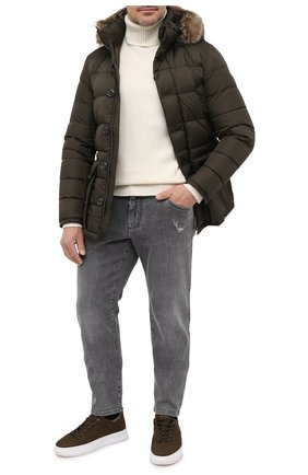 Мужская пуховик cluny MONCLER хаки цвета по цене 142900 руб., арт. F2-091-1B525-02-68352 | Фото 2 Мужская пуховик cluny MONCLER хаки цвета, арт. F2-091-1B525-02-68352 | Фото 2