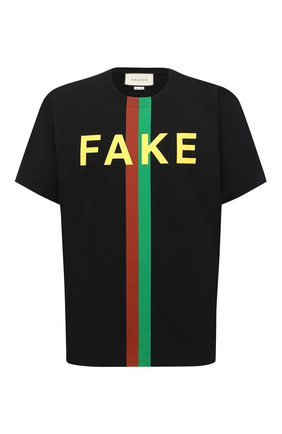 Мужская хлопковая футболка GUCCI черного цвета по цене 38150 руб., арт. 616036/XJCXX | Фото 1 Мужская хлопковая футболка GUCCI черного цвета, арт. 616036/XJCXX | Фото 1