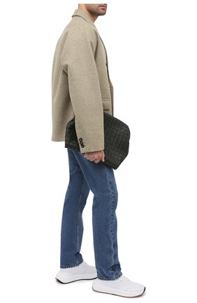 Мужская кожаный клатч BOTTEGA VENETA темно-зеленого цвета, арт. 650033/V0E50 | Фото 2 (Материал: Натуральная кожа; Региональные ограничения белый список (Axapta Mercury): RU; Размер: large)