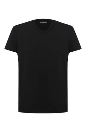 Мужская хлопковая футболка TOM FORD черного цвета по цене 29900 руб., арт. BW402/TFJ894 | Фото 1 Мужская хлопковая футболка TOM FORD черного цвета, арт. BW402/TFJ894 | Фото 1