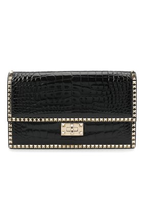Женский клатч valentino garavani rockstud из кожи аллигатора VALENTINO черного цвета по цене 952000 руб., арт. RW2B0D18/C0D/AMIS | Фото 1 Женский клатч valentino garavani rockstud из кожи аллигатора VALENTINO черного цвета, арт. RW2B0D18/C0D/AMIS | Фото 1