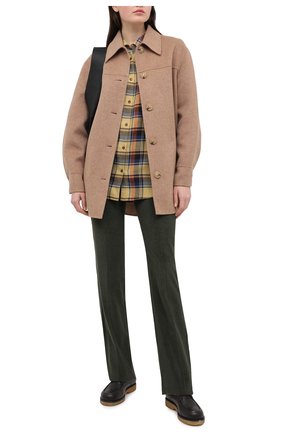Женские хлопковые брюки LORO PIANA хаки цвета по цене 104000 руб., арт. FAL4100 | Фото 2 Женские хлопковые брюки LORO PIANA хаки цвета, арт. FAL4100 | Фото 2