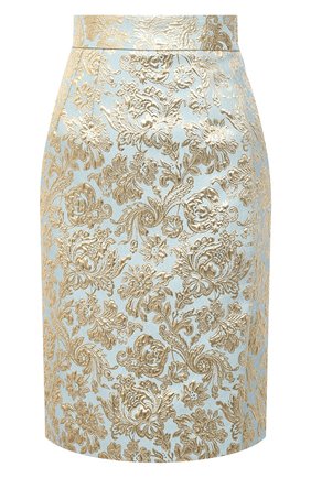Женская юбка DOLCE & GABBANA голубого цвета по цене 75250 руб., арт. F4BU8T/HJMLB | Фото 1 Женская юбка DOLCE & GABBANA голубого цвета, арт. F4BU8T/HJMLB | Фото 1