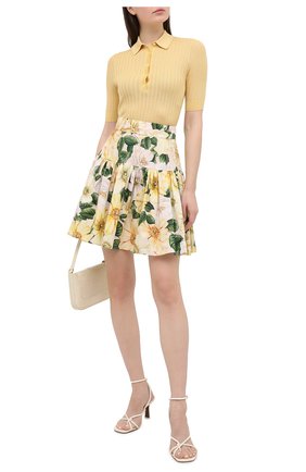 Женская хлопковая юбка DOLCE & GABBANA желтого цвета по цене 57450 руб., арт. F4BY8T/HS5IA | Фото 2 Женская хлопковая юбка DOLCE & GABBANA желтого цвета, арт. F4BY8T/HS5IA | Фото 2
