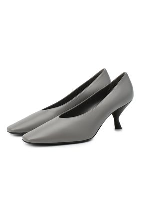 Женские кожаные туфли PRADA серого цвета по цене 60000 руб., арт. 1I409M-038-F0K44-065 | Фото 1 Женские кожаные туфли PRADA серого цвета, арт. 1I409M-038-F0K44-065 | Фото 1