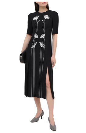 Женские кожаные туфли PRADA серого цвета по цене 60000 руб., арт. 1I409M-038-F0K44-065 | Фото 2 Женские кожаные туфли PRADA серого цвета, арт. 1I409M-038-F0K44-065 | Фото 2