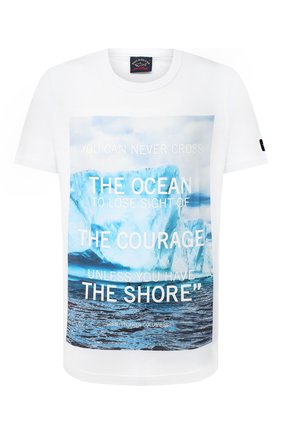 Мужская хлопковая футболка PAUL&SHARK белого цвета по цене 15700 руб., арт. A20P1674/C00 | Фото 1 Мужская хлопковая футболка PAUL&SHARK белого цвета, арт. A20P1674/C00 | Фото 1