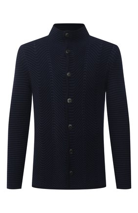 Мужской кардиган из хлопка и кашемира GIORGIO ARMANI темно-синего цвета по цене 159500 руб., арт. 3KSG08/SM08Z | Фото 1 Мужской кардиган из хлопка и кашемира GIORGIO ARMANI темно-синего цвета, арт. 3KSG08/SM08Z | Фото 1