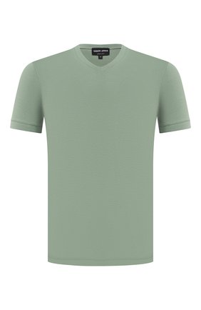 Мужская футболка из вискозы GIORGIO ARMANI зеленого цвета по цене 21750 руб., арт. 8NST53/SJP4Z | Фото 1 Мужская футболка из вискозы GIORGIO ARMANI зеленого цвета, арт. 8NST53/SJP4Z | Фото 1