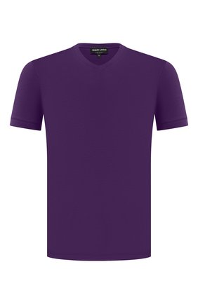 Мужская футболка из вискозы GIORGIO ARMANI сиреневого цвета по цене 19700 руб., арт. 8NST53/SJP4Z | Фото 1 Мужская футболка из вискозы GIORGIO ARMANI сиреневого цвета, арт. 8NST53/SJP4Z | Фото 1