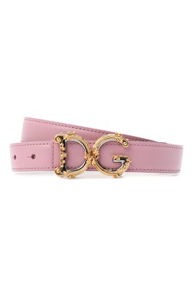 Женский кожаный ремень dg amore DOLCE & GABBANA светло-розового цвета по цене 45550 руб., арт. BE1348/AZ831 | Фото 1 Женский кожаный ремень dg amore DOLCE & GABBANA светло-розового цвета, арт. BE1348/AZ831 | Фото 1