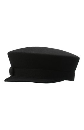 Женская кепи BALMAIN черного цвета, арт. UF1A034/A020 | Фото 2 (Материал: Шерсть, Текстиль)