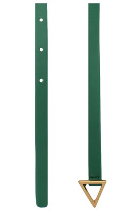 Женский кожаный ремень triangle BOTTEGA VENETA зеленого цвета, арт. 619759/VMAU1 | Фото 2 (Региональные ограничения белый список (Axapta Mercury): RU; Материал: Натуральная кожа)