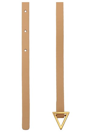 Женский кожаный ремень triangle BOTTEGA VENETA бежевого цвета, арт. 619759/VMAU1 | Фото 2 (Региональные ограничения белый список (Axapta Mercury): RU; Материал: Натуральная кожа)