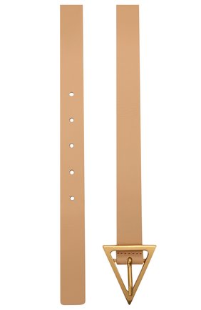Женский кожаный ремень BOTTEGA VENETA бежевого цвета, арт. 609275/VMAU1 | Фото 2