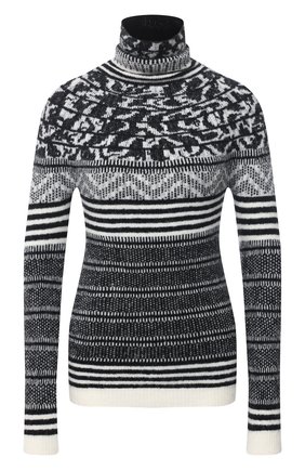 Женский свитер NUDE черно-белого цвета по цене 26800 руб., арт. 1101099/R0LL NECK SWEATER | Фото 1 Женский свитер NUDE черно-белого цвета, арт. 1101099/R0LL NECK SWEATER | Фото 1