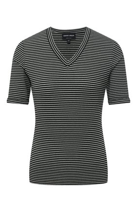 Женская футболка из вискозы GIORGIO ARMANI черного цвета по цене 43350 руб., арт. 3KAM73/AJLAZ | Фото 1 Женская футболка из вискозы GIORGIO ARMANI черного цвета, арт. 3KAM73/AJLAZ | Фото 1