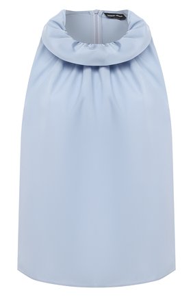 Женский хлопковый топ GIORGIO ARMANI голубого цвета по цене 79950 руб., арт. 1SHCKZ14/TZ780 | Фото 1 Женский хлопковый топ GIORGIO ARMANI голубого цвета, арт. 1SHCKZ14/TZ780 | Фото 1