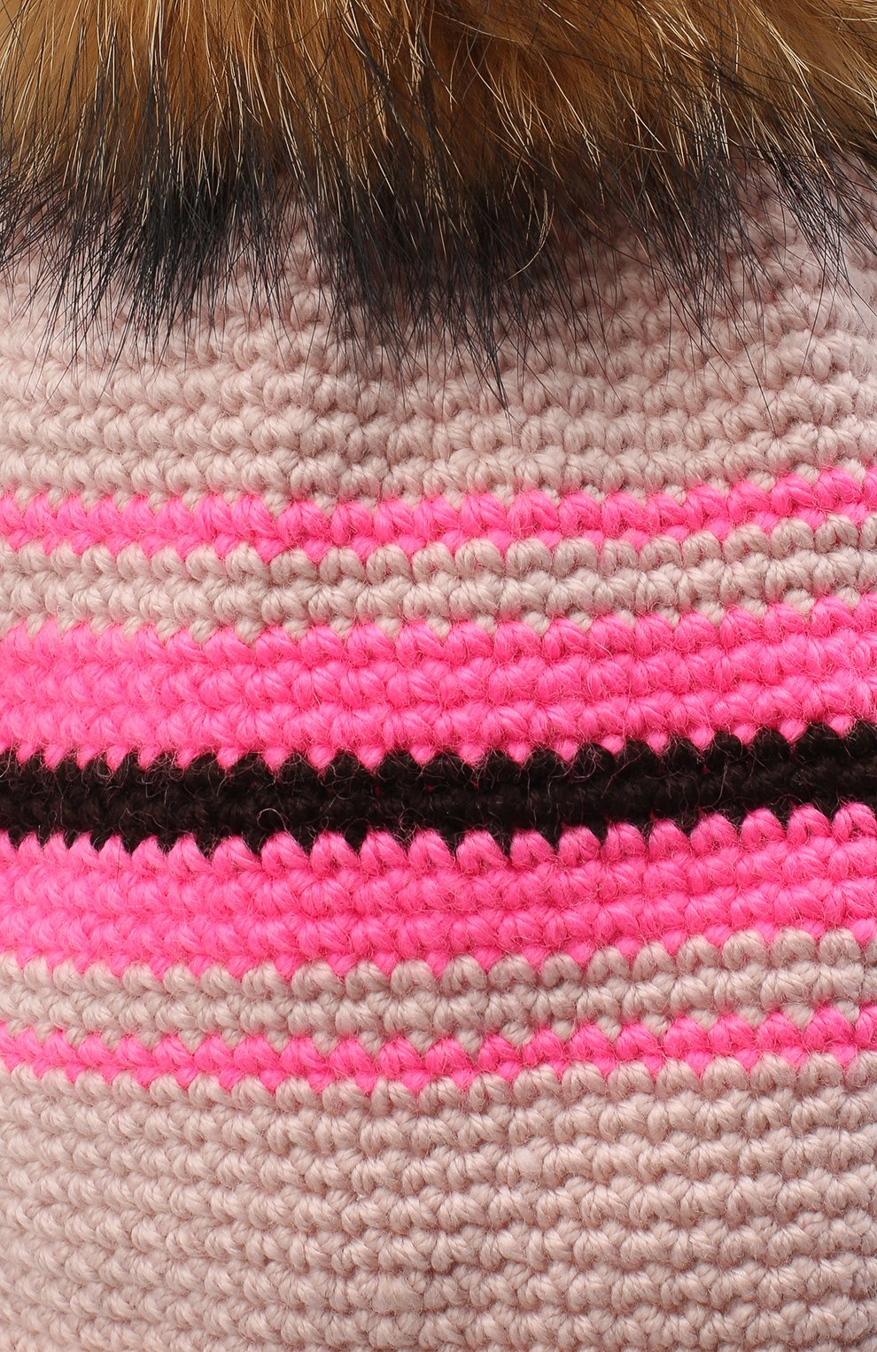 Детского шерстяная шапка CASILDA Y JIMENA розового цвета, арт. 775163249 | Фото 3 (Материал: Текстиль, Шерсть)