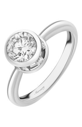 Женские кольцо MERCURY бесцветного цвета, арт. MR100WRDBB | Фото 1 (Материал сплава: Белое золото; Драгоценные камни: Бриллианты)