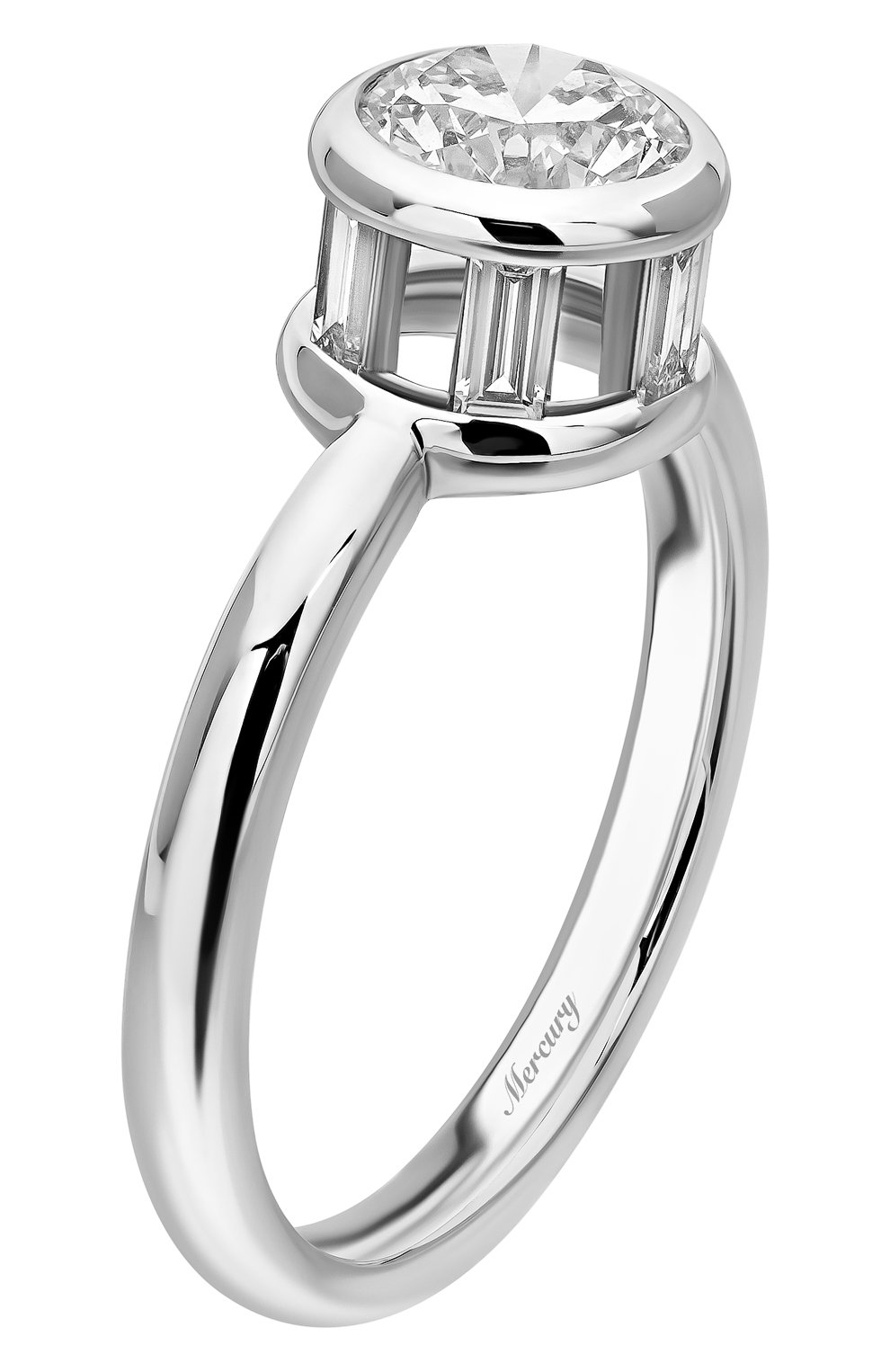 Женские кольцо MERCURY бесцветного цвета, арт. MR100WRDBB | Фото 4 (Материал сплава: Белое золото; Драгоценные камни: Бриллианты)