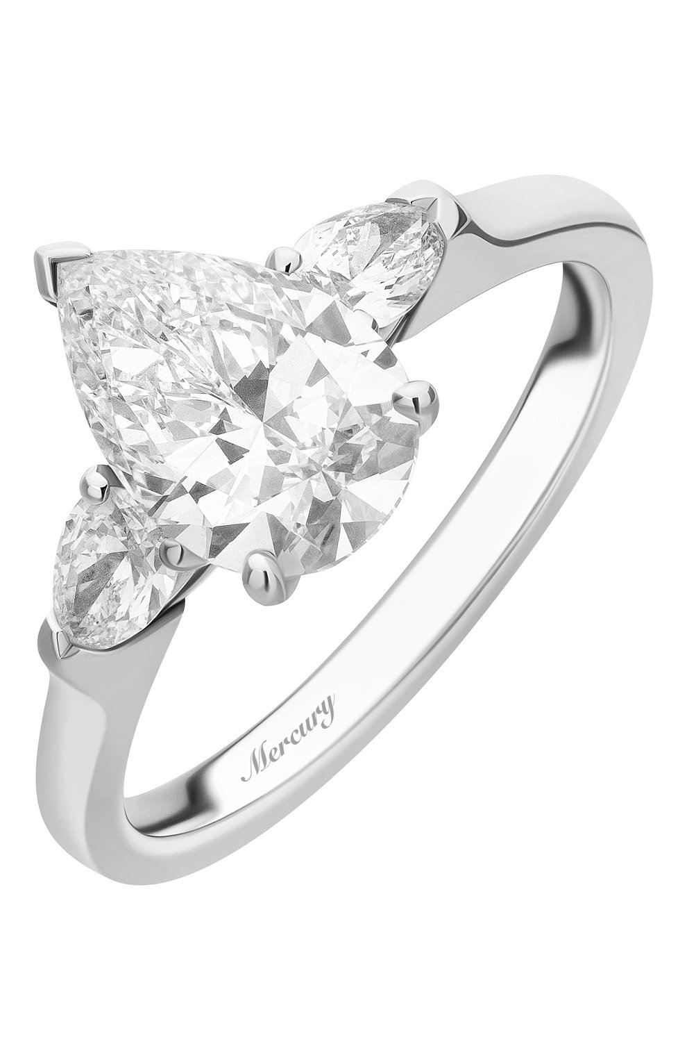 Женские кольцо MERCURY бесцветного цвета, арт. MR150WPDP | Фото 1 (Материал сплава: Белое золото; Драгоценные камни: Бриллианты)