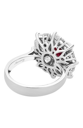 Женские кольцо MERCURY бесцветного цвета, арт. MR21280WR | Фото 4 (Материал сплава: Белое золото; Драгоценные камни: Бриллианты)