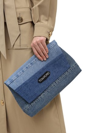 Женская сумка label TOM FORD голубого цвета по цене 146500 руб., арт. L1398T-IDE002 | Фото 2 Женская сумка label TOM FORD голубого цвета, арт. L1398T-IDE002 | Фото 2