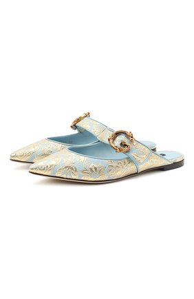 Женские комбинированные сабо bellucci DOLCE & GABBANA голубого цвета по цене 64000 руб., арт. CI0129/AW166 | Фото 1 Женские комбинированные сабо bellucci DOLCE & GABBANA голубого цвета, арт. CI0129/AW166 | Фото 1