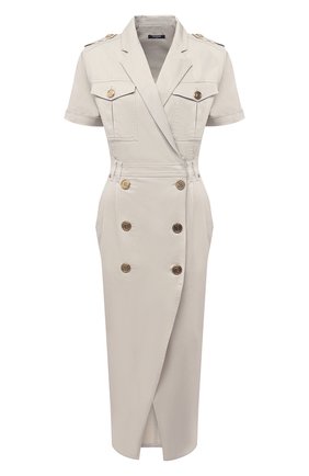 Женское хлопковое платье BALMAIN бежевого цвета по цене 159000 руб., арт. VF16803/D086 | Фото 1 Женское хлопковое платье BALMAIN бежевого цвета, арт. VF16803/D086 | Фото 1
