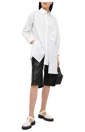 Женская хлопковая рубашка YOHJI YAMAMOTO белого цвета по цене 59950 руб., арт. NR-B02-001 | Фото 2 Женская хлопковая рубашка YOHJI YAMAMOTO белого цвета, арт. NR-B02-001 | Фото 2