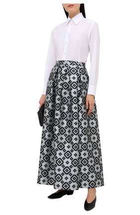 Женская юбка GIORGIO ARMANI голубого цвета по цене 164000 руб., арт. 1SHNN04L/T029V | Фото 2 Женская юбка GIORGIO ARMANI голубого цвета, арт. 1SHNN04L/T029V | Фото 2 (Стили: Романтичный; Женское Кросс-КТ: Юбка-одежда; Материал внешний: Синтетический материал, Шелк; Длина Ж (юбки, платья, шорты): Макси)