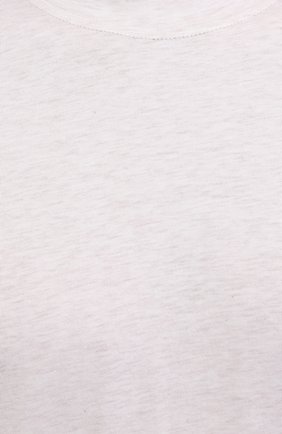 Мужская хлопковая футболка  BRUNELLO CUCINELLI кремвого цвета, арт. M0T611308 | Фото 5 (Принт: Без принта; Рукава: Короткие; Длина (для топов): Удлиненные; Мужское Кросс-КТ: Футболка-одежда; Материал внешний: Хлопок; Стили: Кэжуэл)