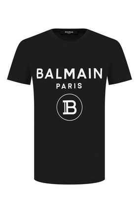 Мужская хлопковая футболка BALMAIN черного цвета по цене 29000 руб., арт. VH1EF000/B029 | Фото 1 Мужская хлопковая футболка BALMAIN черного цвета, арт. VH1EF000/B029 | Фото 1