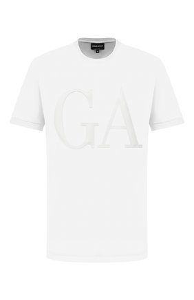 Мужская хлопковая футболка GIORGIO ARMANI белого цвета по цене 46950 руб., арт. 3KSM78/SJXDZ | Фото 1 Мужская хлопковая футболка GIORGIO ARMANI белого цвета, арт. 3KSM78/SJXDZ | Фото 1 (Материал внешний: Хлопок; Мужское Кросс-КТ: Футболка-одежда; Длина (для топов): Стандартные; Рукава: Короткие; Принт: С принтом; Стили: Кэжуэл)
