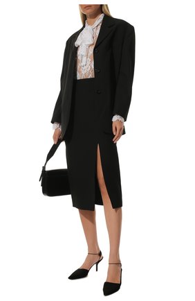 Женская хлопковая блузка DOLCE & GABBANA белого цвета по цене 116000 руб., арт. F74A8T/HLMQJ | Фото 2 Женская хлопковая блузка DOLCE & GABBANA белого цвета, арт. F74A8T/HLMQJ | Фото 2