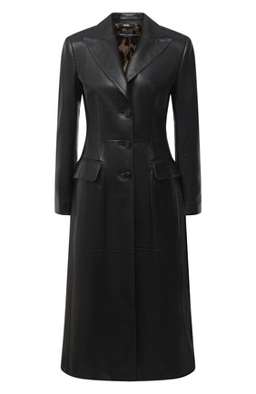 Женское кожаное пальто DOLCE & GABBANA черного цвета по цене 699500 руб., арт. F0A18L/HULJ8 | Фото 1 Женское кожаное пальто DOLCE & GABBANA черного цвета, арт. F0A18L/HULJ8 | Фото 1