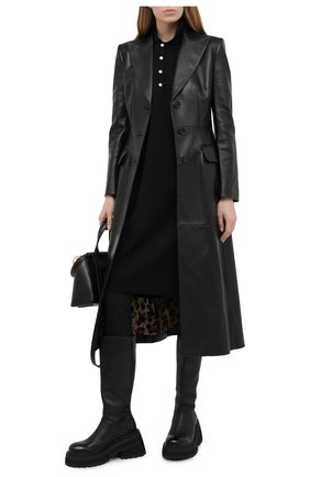 Женское кожаное пальто DOLCE & GABBANA черного цвета по цене 699500 руб., арт. F0A18L/HULJ8 | Фото 2 Женское кожаное пальто DOLCE & GABBANA черного цвета, арт. F0A18L/HULJ8 | Фото 2