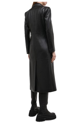 Женское кожаное пальто DOLCE & GABBANA черного цвета, арт. F0A18L/HULJ8 | Фото 4 (Рукава: Длинные; Стили: Гламурный; Региональные ограничения белый список (Axapta Mercury): RU; Материал подклада: Синтетический материал; Длина (верхняя одежда): Длинные; 1-2-бортные: Однобортные; Материал внешний: Натуральная кожа; Женское Кросс-КТ: Замша и кожа)